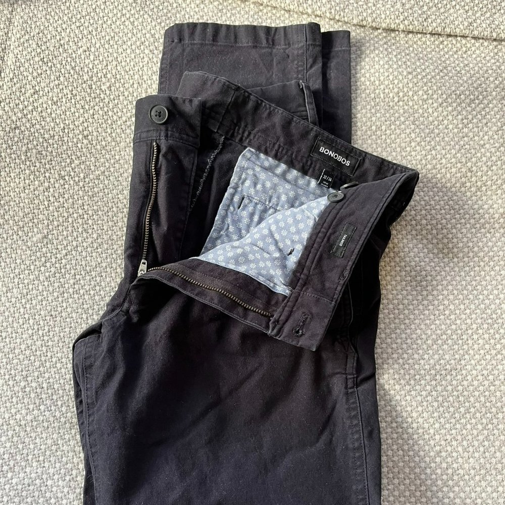 Bonobos The Original Chino (men's) 32x34, Tailored fit, in Faded Black